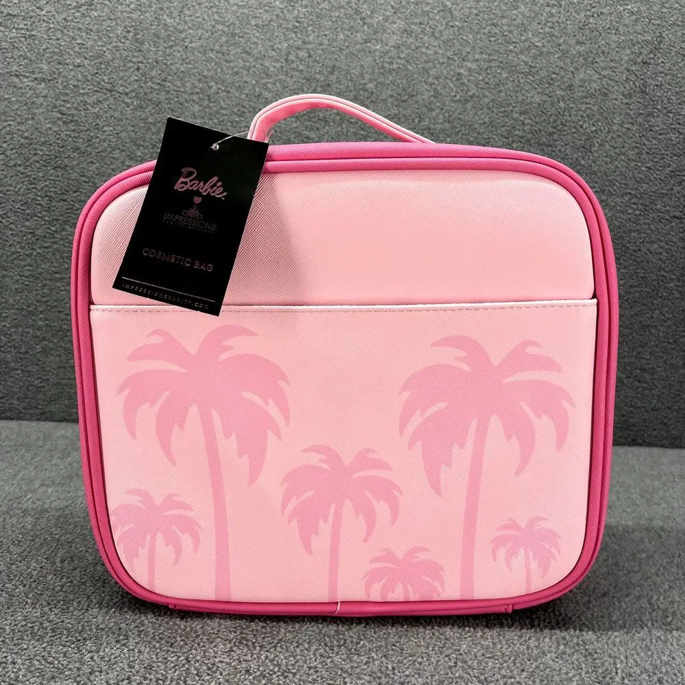 Impression Vanity Barbie Pink Cosmetic Bag with Removable‎ dividers New